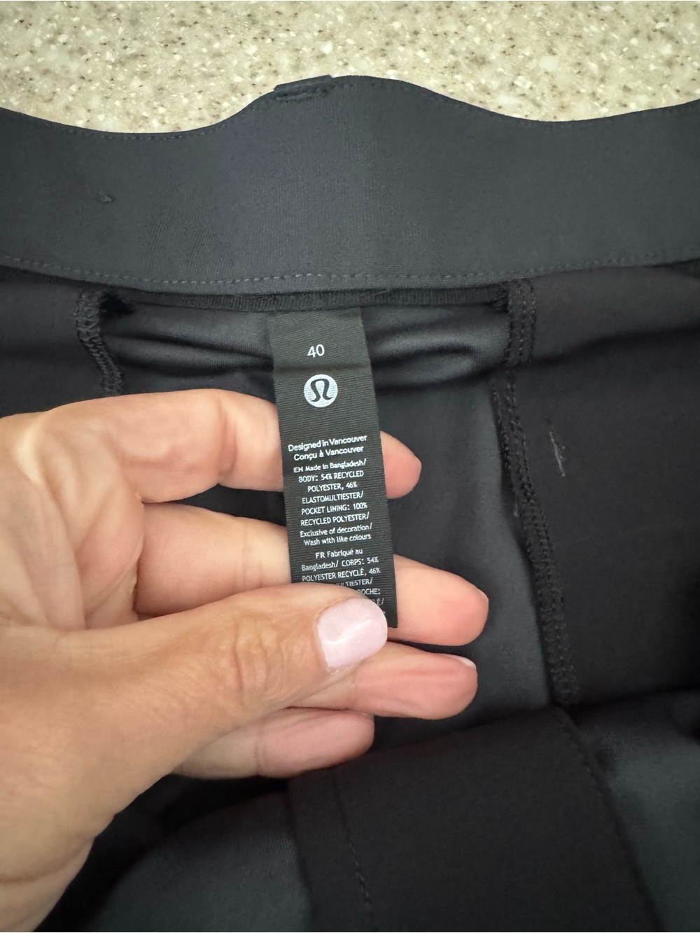 lululemon athletica Men's Charcoal Performance Flat-Front Shorts - Picture 2 of 3